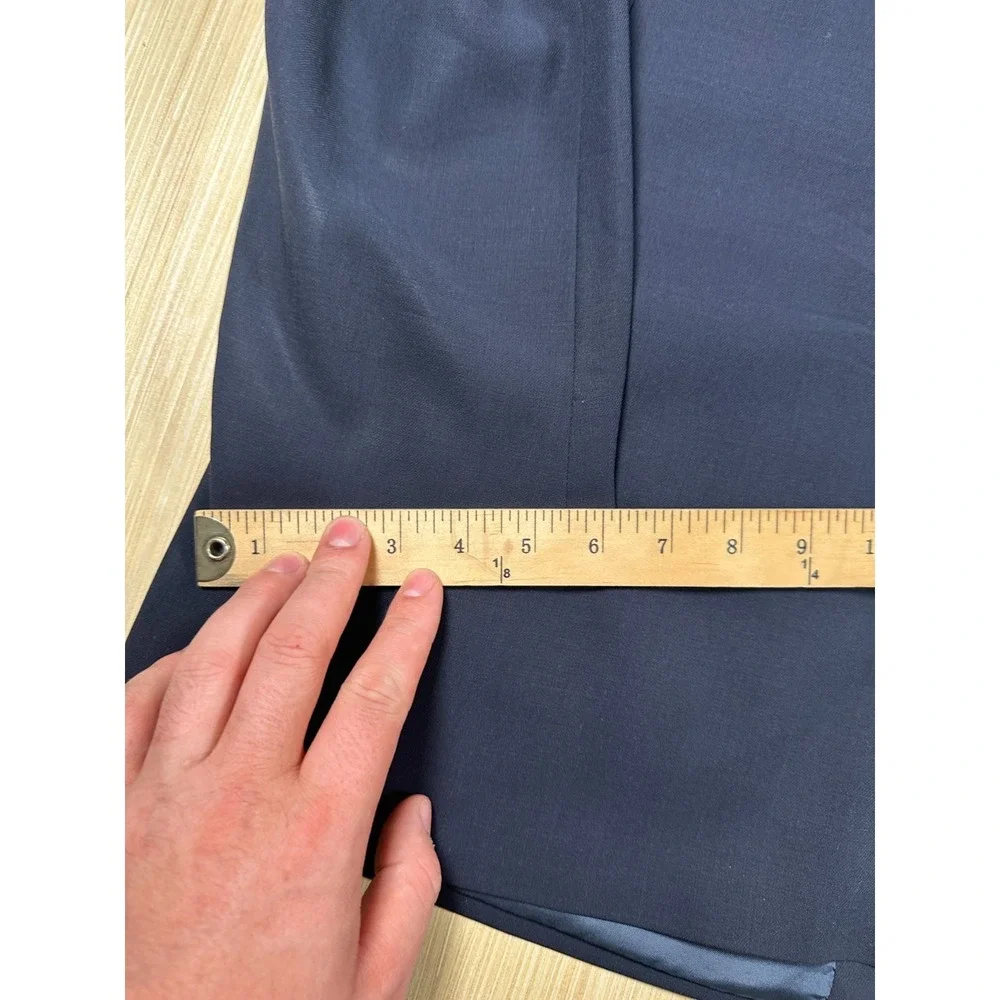 Polo Ralph Lauren Blazer Jacket Mens 48 Blue Wool‎ Single Breasted Notch Lapel